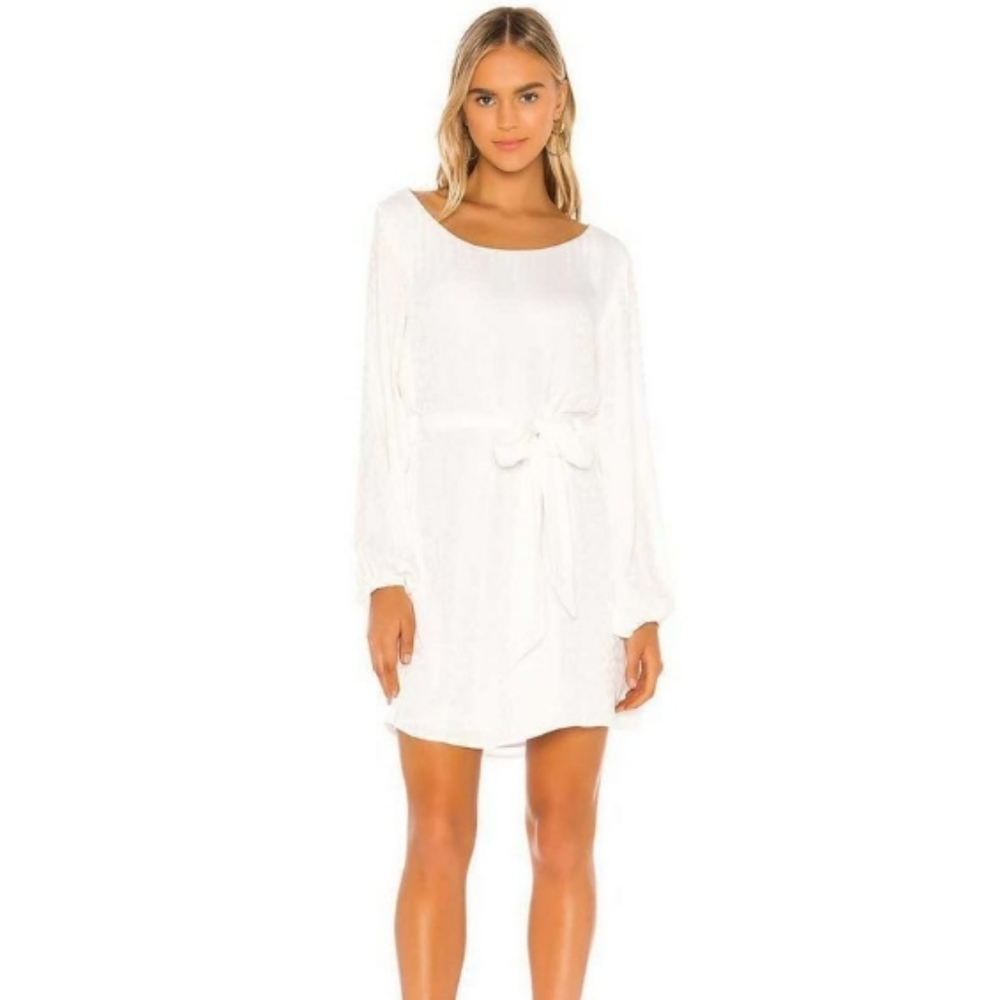 Show Me Your Mumu Rachel Mini Dress White Long Sleeve Mini Small